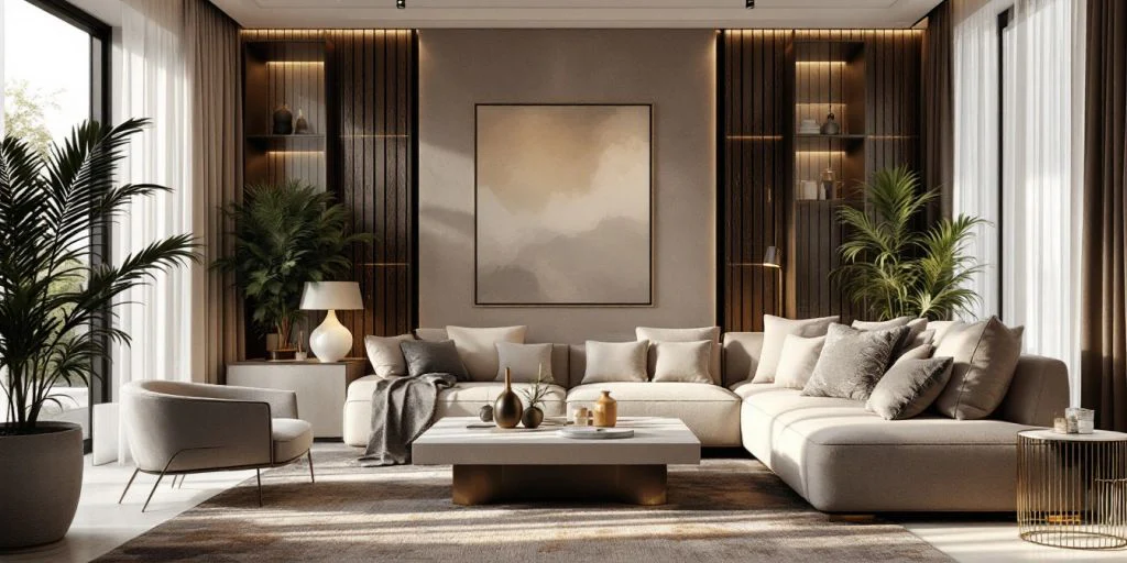 Sample living area interior at Prestige Parklane
