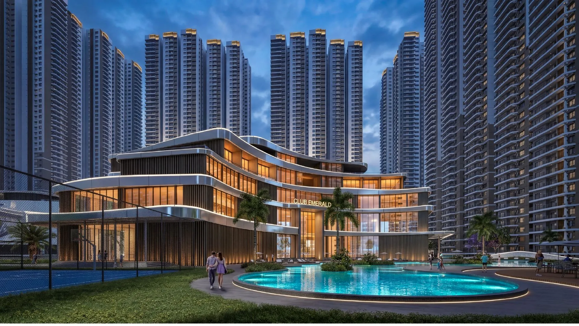 Swimming pool deck at Prestige Parklane