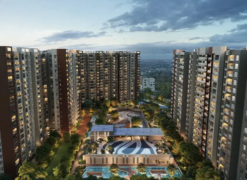 High-rise tower elevation at Prestige Parklane