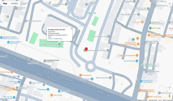 Featured Image of Prestige Jindal City Location