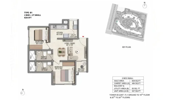 Featured Image of Prestige Parklane 2 BHK Apartment